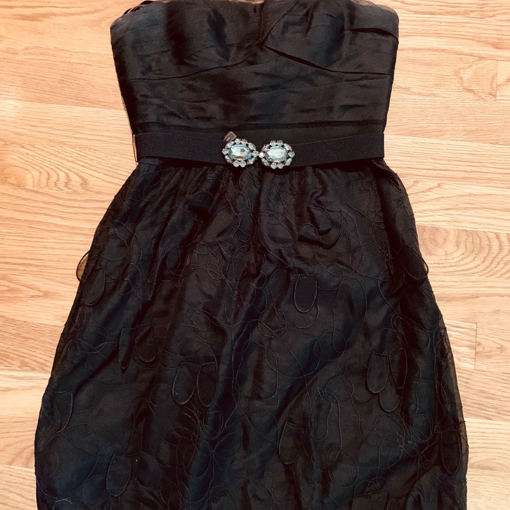BCBG black, strapless mini dress worn once!